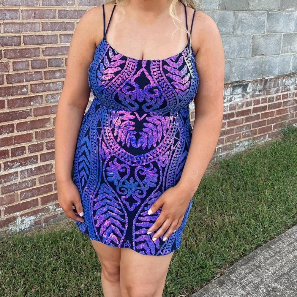 Blue/purple Homecoming Dress | Blondie Nites
